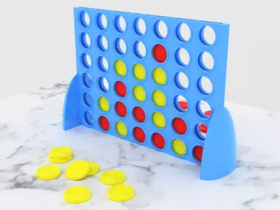 Forza 4 Connect 4 Vintage Board Game 3D print model