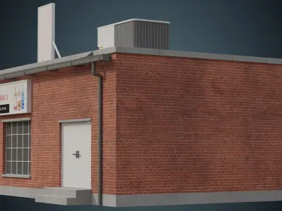 Building 4A Low-poly 3D model