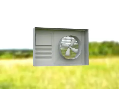 Extractor air conditioning Unit Fbx Obj Abc Free 3D model