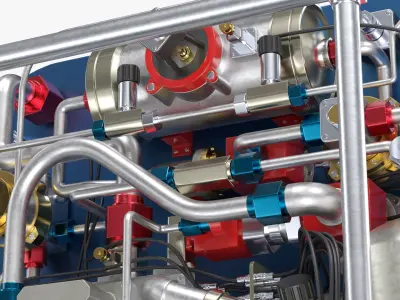  Astronaut Space Suit Backpack Equipment Metallic Blue 