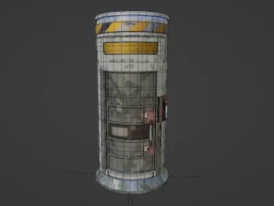 Sci Fi Portal Animated Game Asset Low-poly 3D model
