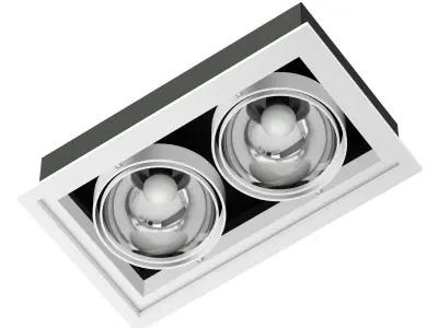 Double Ceiling Light 3D Model 3D model