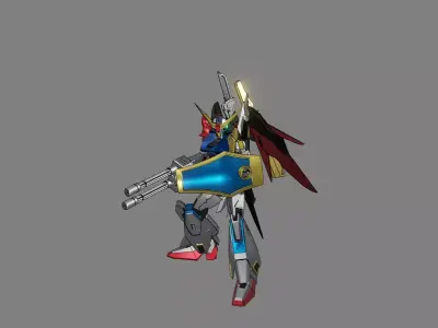 Attacker Gundam 18 A 3D model