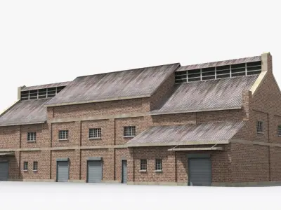 Factory xx5 Low-poly 3D model
