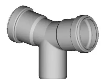 Printable HT DN 50 T-Connector  3D print model