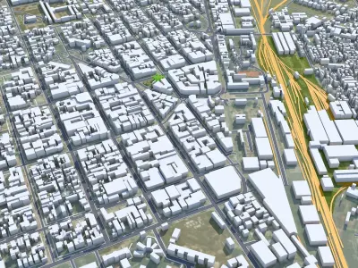Lubumbashi Congo 30km Low-poly 3D model