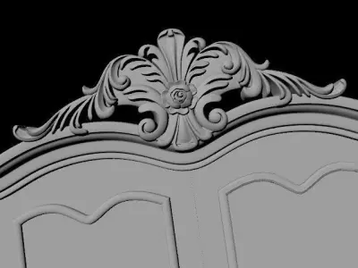 closet ornate gold wardrobe 3D model