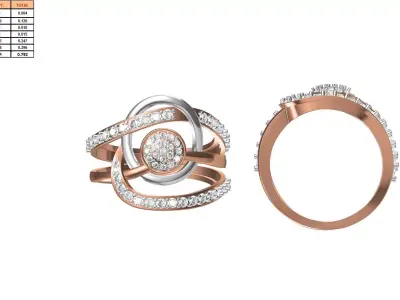 Ladies-Elegant Stone Rings For Womens 118 3D print model