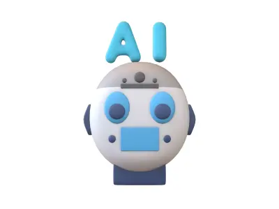 AI Robot Icon v1 001 Low-poly 3D model