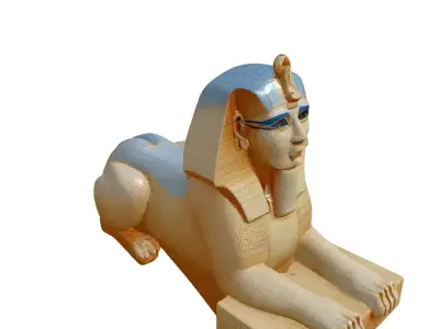 Realistic Great Sphinx of Giza 3D Model Low-poly 3D model