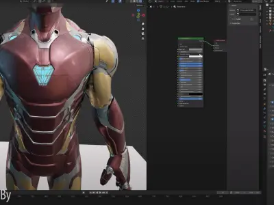 Iron Man Mark 85 3d Model With Nano Tech Simulation 3D model