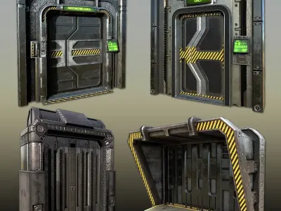 Sci-Fi Base Construction Kit 3D Model Pack