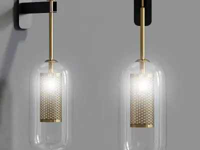 Glass Wall Lights Lamp Nordic Led Wall Sconce 3D model