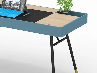 desk home office 3D model