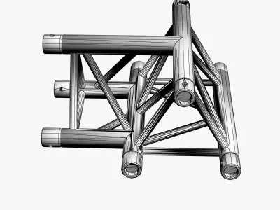 Triangular Truss Cros and T Junction 84 3D model