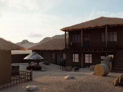 Village Farm House 3D model