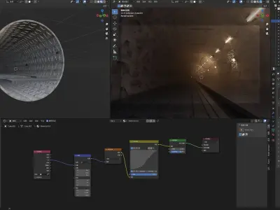 subway tunnel 3D model