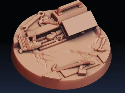 Set of street bases 2 3D print model