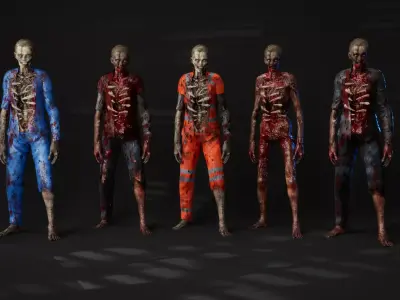 Zombie Low-poly 3D model