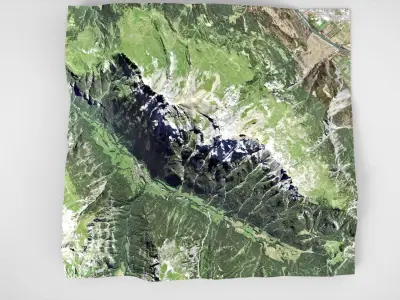 Mountain Calanda Glarus Alps Switzerland 3D model