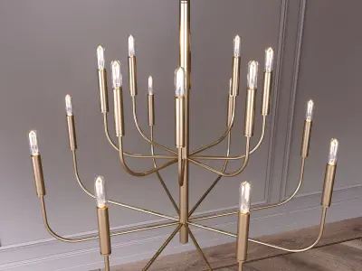 Brianna Large Two-Tier Chandelier 3D model