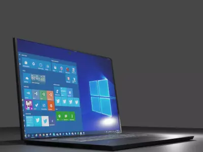 Laptop with windows Free 3D model