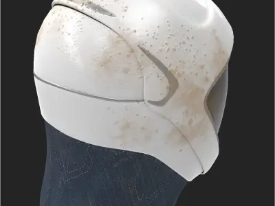 SpaceX Space Suit Helmet - 4k PBR textures Low-poly 3D model