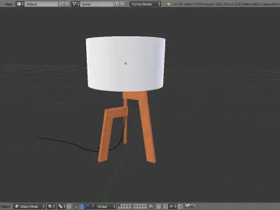 Table lamp Low-poly 3D model shop
