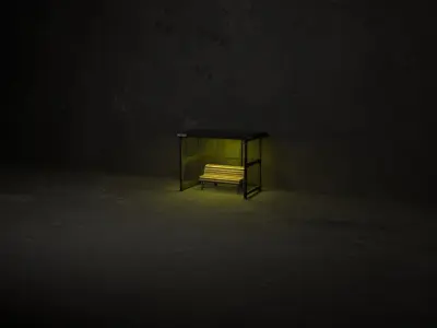 Metro seating Free low-poly 3D model