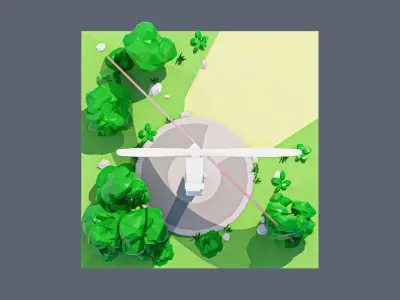 land 76A Low-poly 3D model