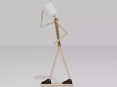 Walking Man Posable Floor Lamp Low-poly 3D model