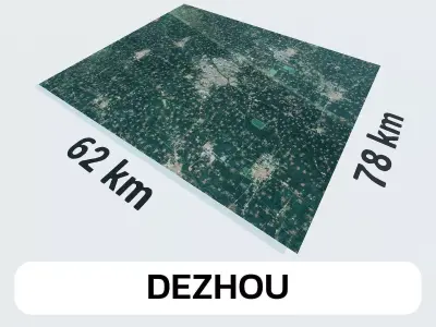 Dezhou China City Landscape 3D Model 3D model