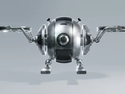 Sci-Fi Security Drone 3D Model 3D model