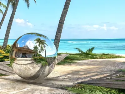 8K Tropical Beach Villa HDRI  360 Panorama 32 bit EXR  HDR  JPG 3D model