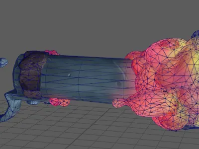 Acid Gun Low-poly 3D model