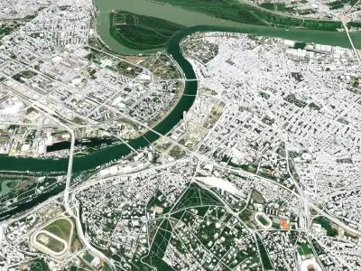 Cityscape Belgrade Serbia 3D model