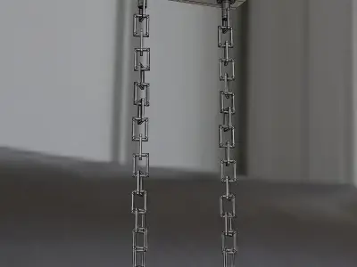 SPARROWS gold chandelier with shades 3D model