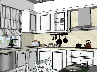 kitchen  decor  Low-poly 3D model
