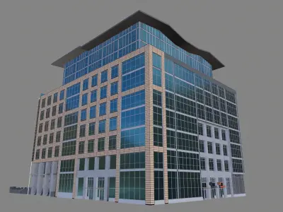 400 Howard Street Building San Francisco Low-poly 3D model