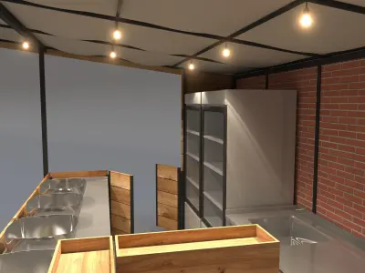 Juice Stand For Outdoor And Indoor Shopping Malls 3D model