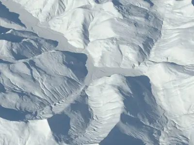 Snowy Terrain 6 3D model