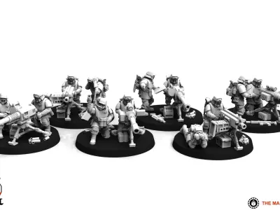 Universal Guard - Heavy Weapons Set 1 3D print model