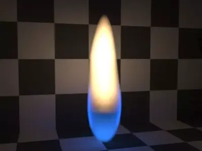3D Candle Flame 3D model
