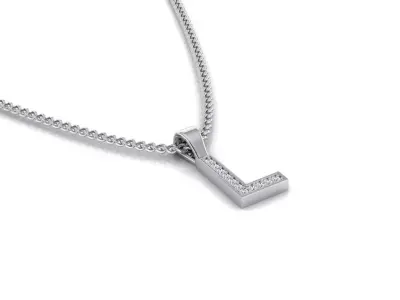 Pendant L letter 3D print model