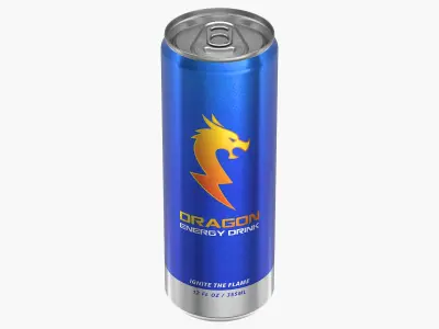  Open and Closed Energy Drink Can Bundle Collection 