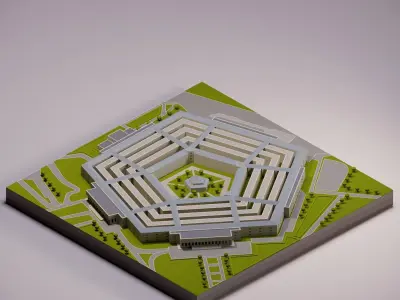 United States Department of Defense Low-poly 3D model