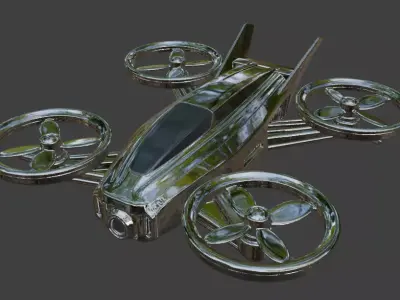 Hexacopter Drone 3D Model 3D model