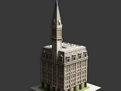 19th Century American Building 3D model