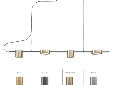 Modern track light-01 3D model