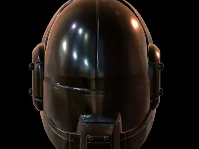 Helmet plastic mask protection low poly pbr Low-poly 3D model